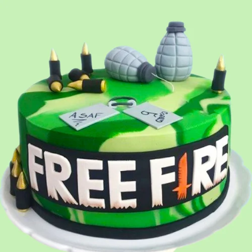 freefire theme cake