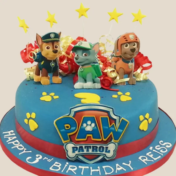 paw petrol theme cake